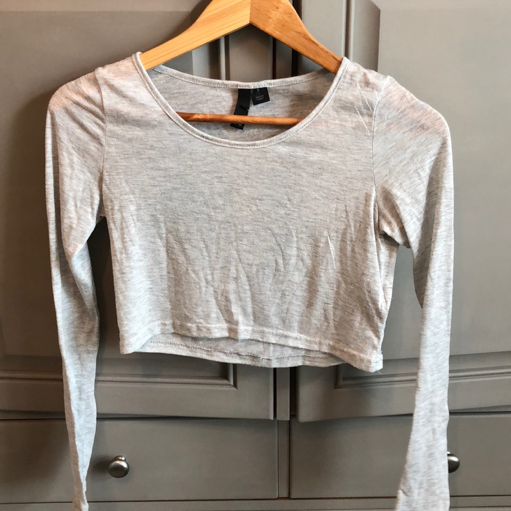 H&M long sleeve crop top